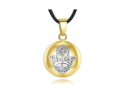 Clariz zwangerschapsbel - Goud met zilver Fatima hand